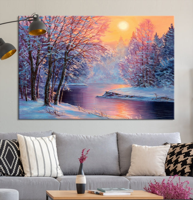 Winter Landscape Oil Painting Large Canvas Wall Art Giclee Print