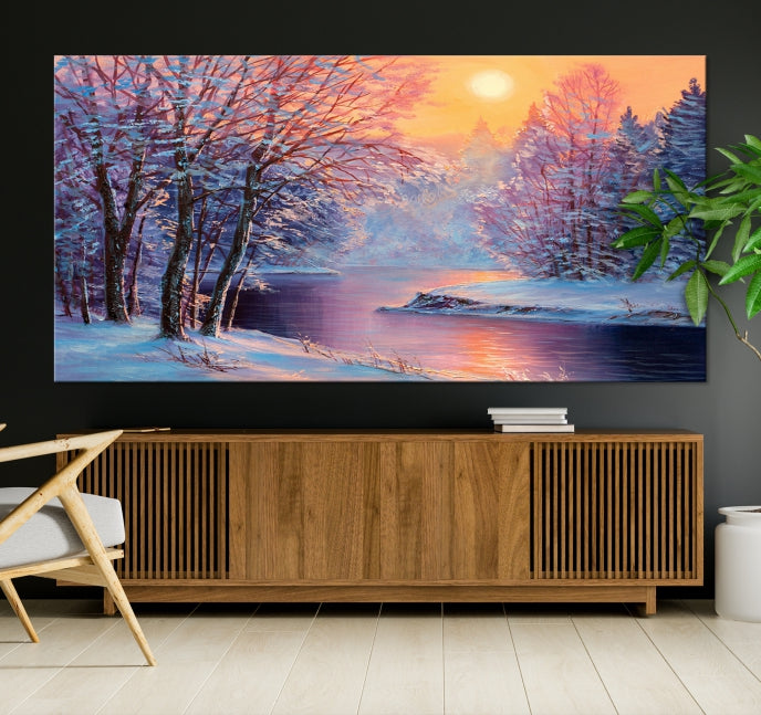 Winter Landscape Oil Painting Large Canvas Wall Art Giclee Print