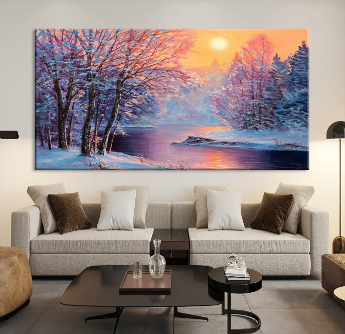 Winter Landscape Oil Painting Large Canvas Wall Art Giclee Print