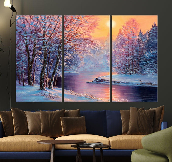 Winter Landscape Oil Painting Large Canvas Wall Art Giclee Print