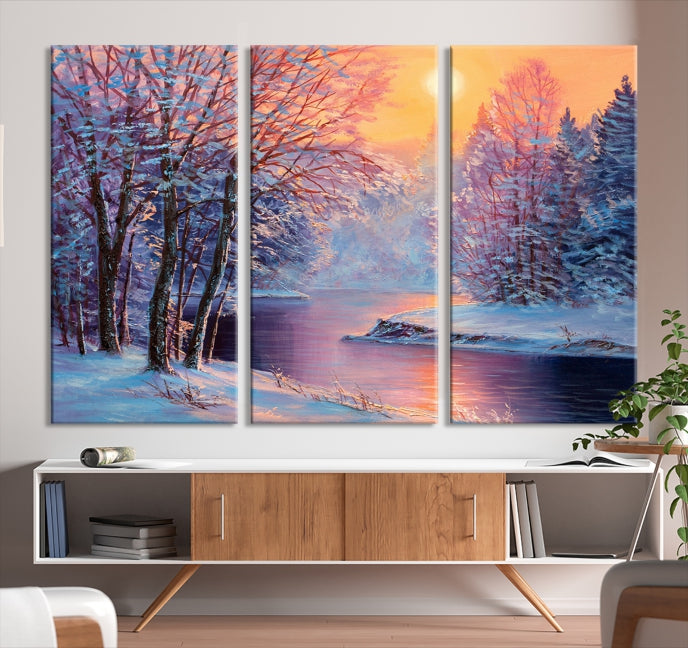 Winter Landscape Oil Painting Large Canvas Wall Art Giclee Print