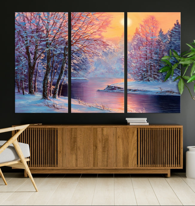 Winter Landscape Oil Painting Large Canvas Wall Art Giclee Print