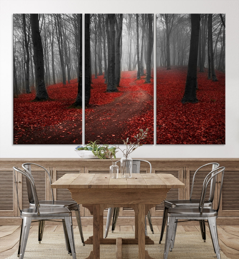 Wonderful Autumn Forest Artwork for Living Dining Room Decor Large Canvas Wall Art Giclee Print