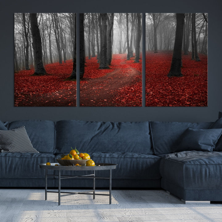 Wonderful Autumn Forest Artwork for Living Dining Room Decor Large Canvas Wall Art Giclee Print