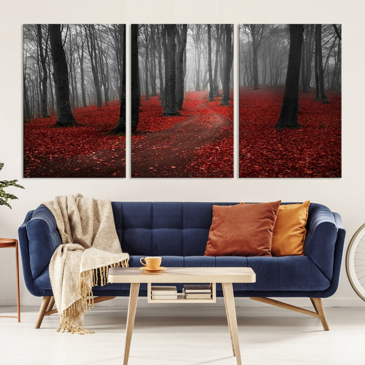 Wonderful Autumn Forest Artwork for Living Dining Room Decor Large Canvas Wall Art Giclee Print