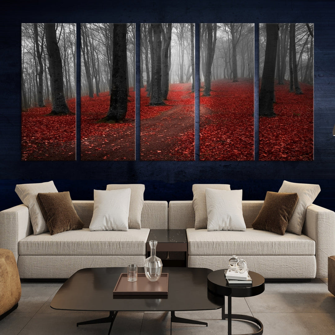 Wonderful Autumn Forest Artwork for Living Dining Room Decor Large Canvas Wall Art Giclee Print