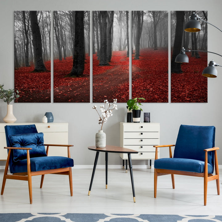 Wonderful Autumn Forest Artwork for Living Dining Room Decor Large Canvas Wall Art Giclee Print