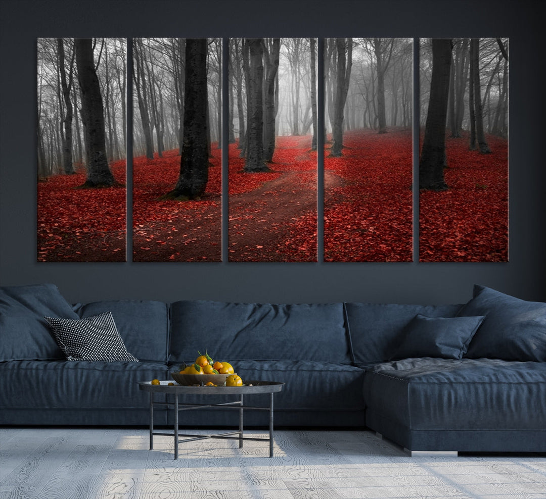 Wonderful Autumn Forest Artwork for Living Dining Room Decor Large Canvas Wall Art Giclee Print