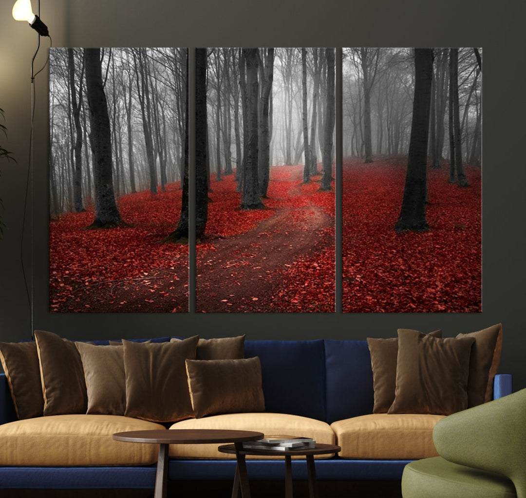 Wonderful Autumn Forest Artwork for Living Dining Room Decor Large Canvas Wall Art Giclee Print