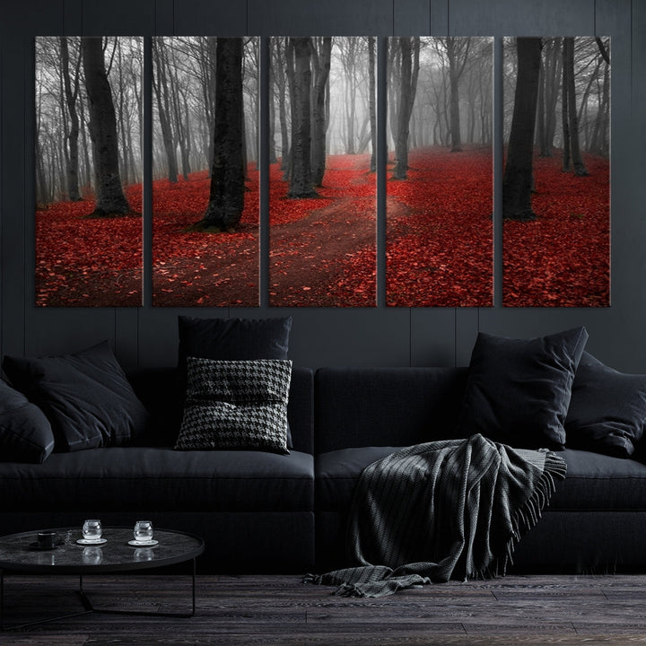 Wonderful Autumn Forest Artwork for Living Dining Room Decor Large Canvas Wall Art Giclee Print