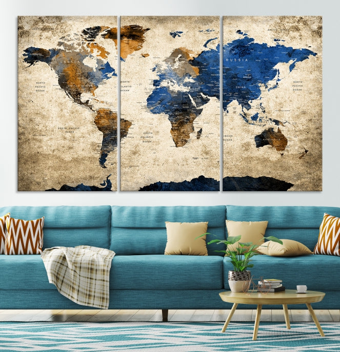 World Map Canvas, World Map Canvas Art, Large World Map, World Map, World Map Print, World Map Wall Art,