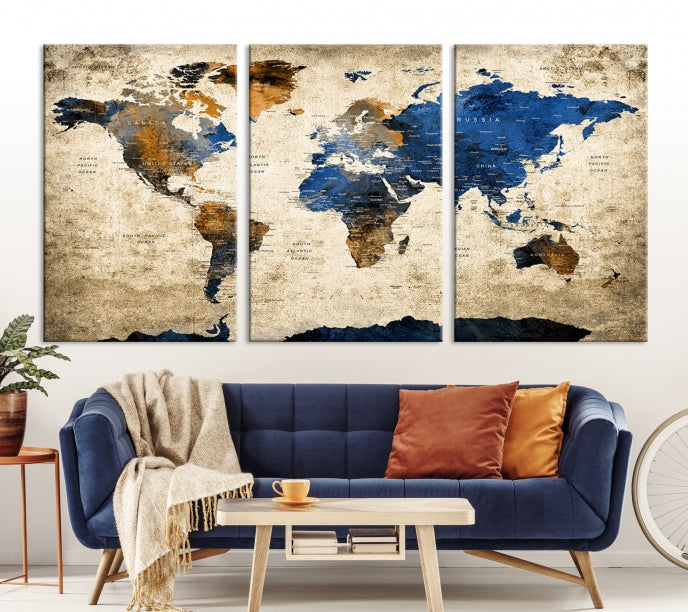 World Map Canvas, World Map Canvas Art, Large World Map, World Map, World Map Print, World Map Wall Art,