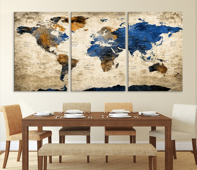 World Map Canvas, World Map Canvas Art, Large World Map, World Map, World Map Print, World Map Wall Art,