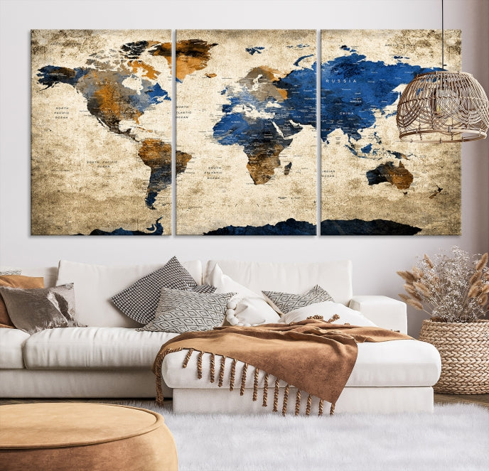 World Map Canvas, World Map Canvas Art, Large World Map, World Map, World Map Print, World Map Wall Art,