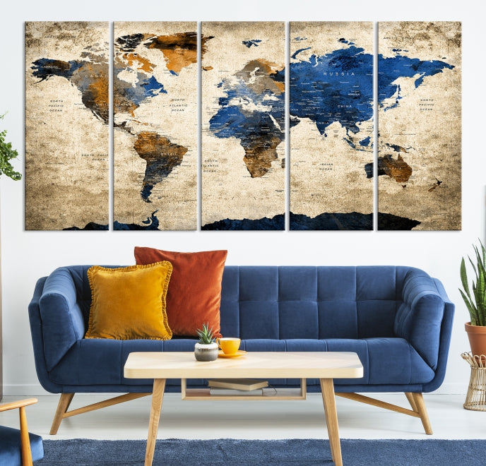 World Map Canvas, World Map Canvas Art, Large World Map, World Map, World Map Print, World Map Wall Art,