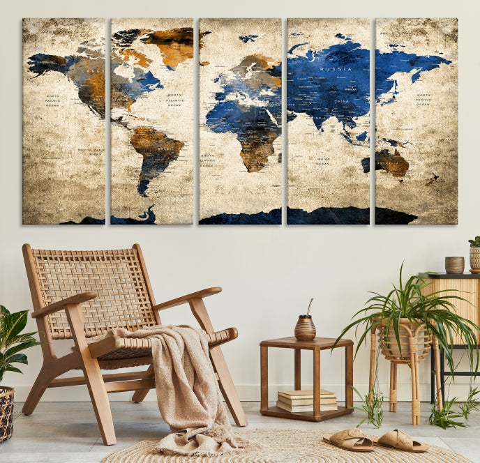 World Map Canvas, World Map Canvas Art, Large World Map, World Map, World Map Print, World Map Wall Art,