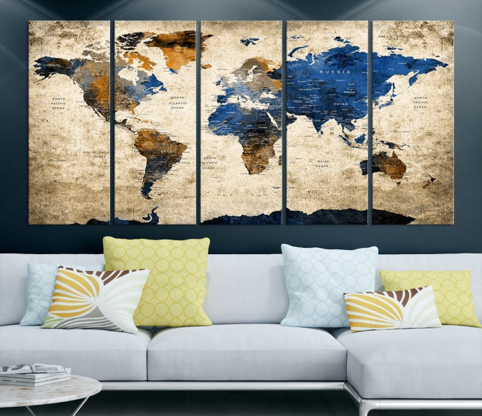 World Map Canvas, World Map Canvas Art, Large World Map, World Map, World Map Print, World Map Wall Art,