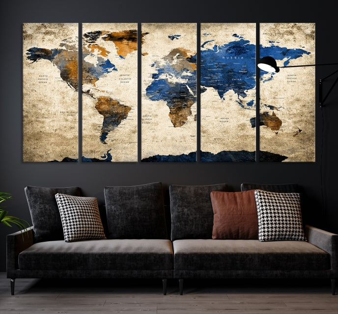 World Map Canvas, World Map Canvas Art, Large World Map, World Map, World Map Print, World Map Wall Art,