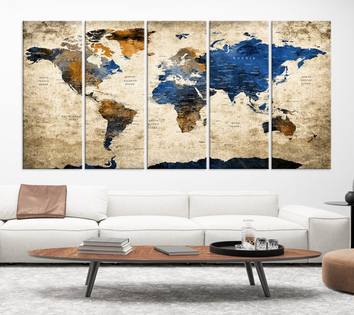 World Map Canvas, World Map Canvas Art, Large World Map, World Map, World Map Print, World Map Wall Art,