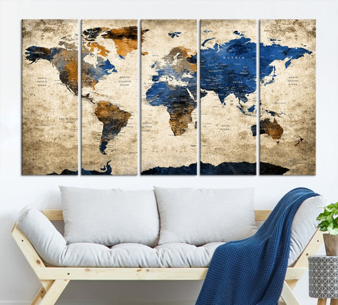 World Map Canvas, World Map Canvas Art, Large World Map, World Map, World Map Print, World Map Wall Art,