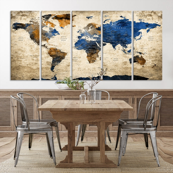 World Map Canvas, World Map Canvas Art, Large World Map, World Map, World Map Print, World Map Wall Art,