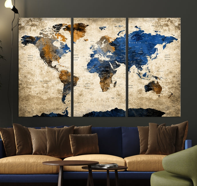 World Map Canvas, World Map Canvas Art, Large World Map, World Map, World Map Print, World Map Wall Art,