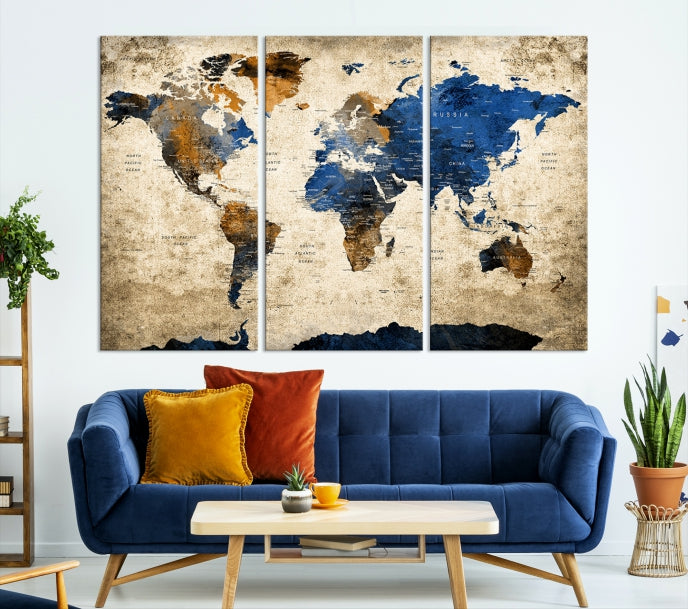 World Map Canvas, World Map Canvas Art, Large World Map, World Map, World Map Print, World Map Wall Art,