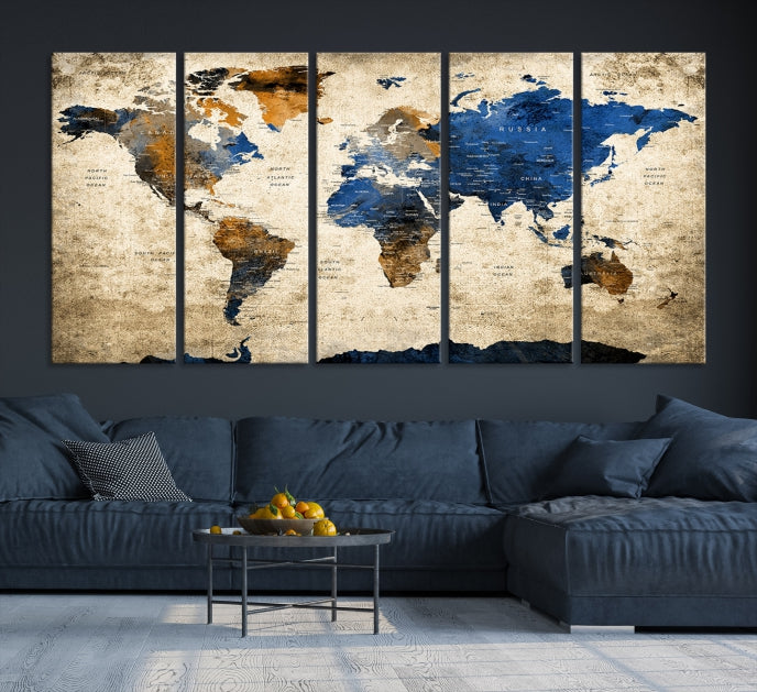 World Map Canvas, World Map Canvas Art, Large World Map, World Map, World Map Print, World Map Wall Art,