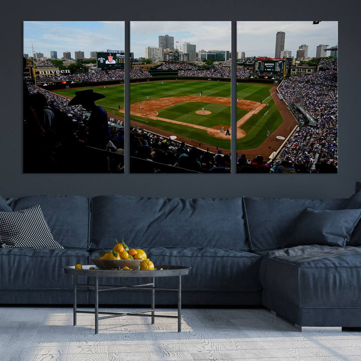 Wrigley Field Chicago Cubs Stadium Wall Art Canvas Print