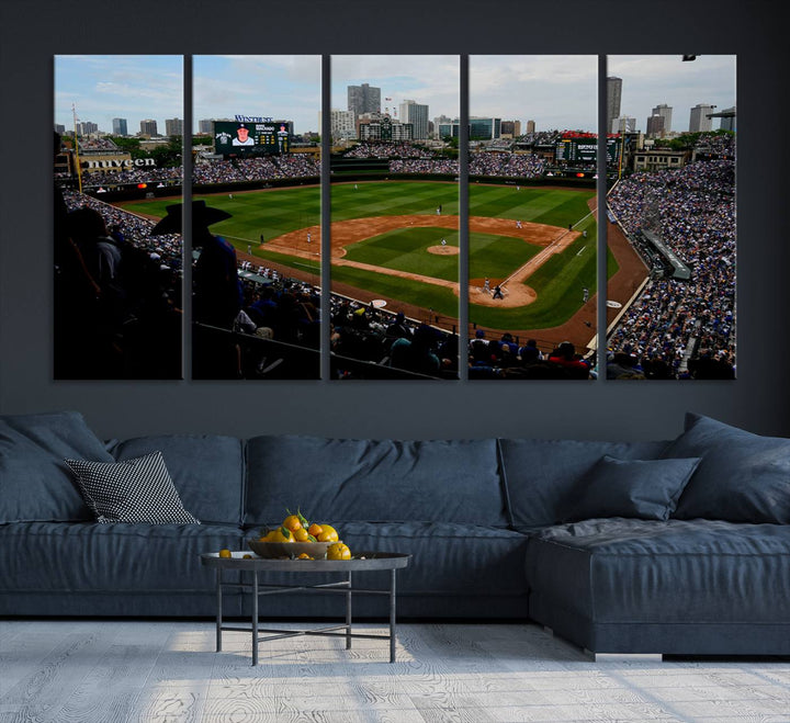 Wrigley Field Chicago Cubs Stadium Wall Art Canvas Print