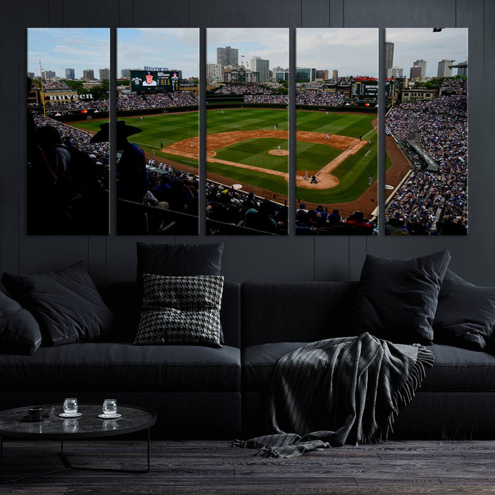 Wrigley Field Chicago Cubs Stadium Wall Art Canvas Print