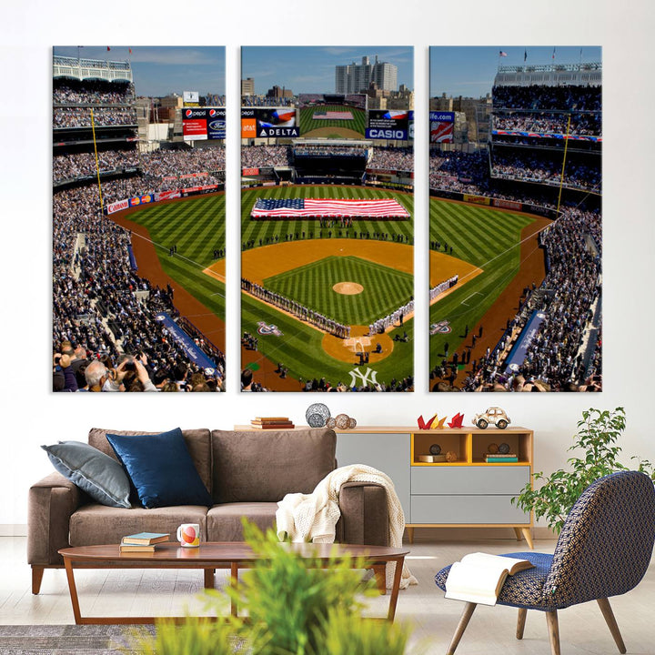 Yankee Stadium in New York Wall Art Canvas Print