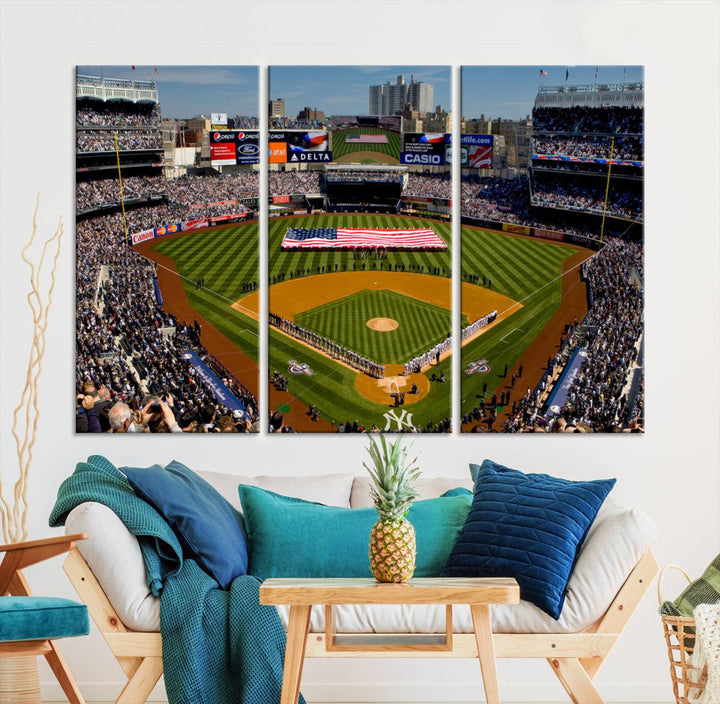 Yankee Stadium in New York Wall Art Canvas Print