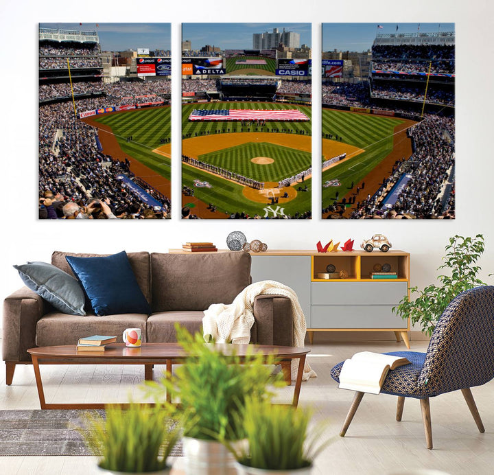 Yankee Stadium in New York Wall Art Canvas Print