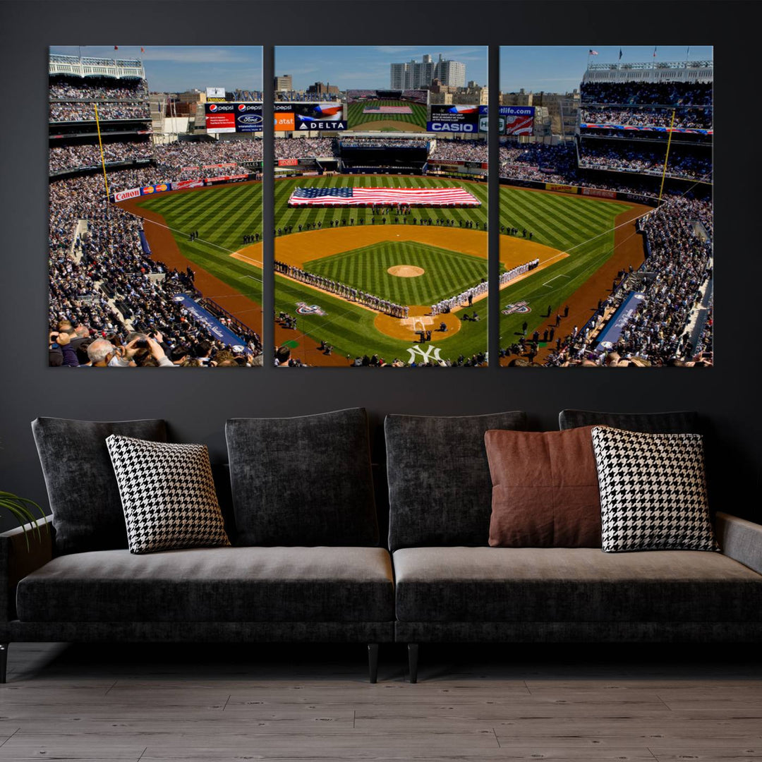 Yankee Stadium in New York Wall Art Canvas Print