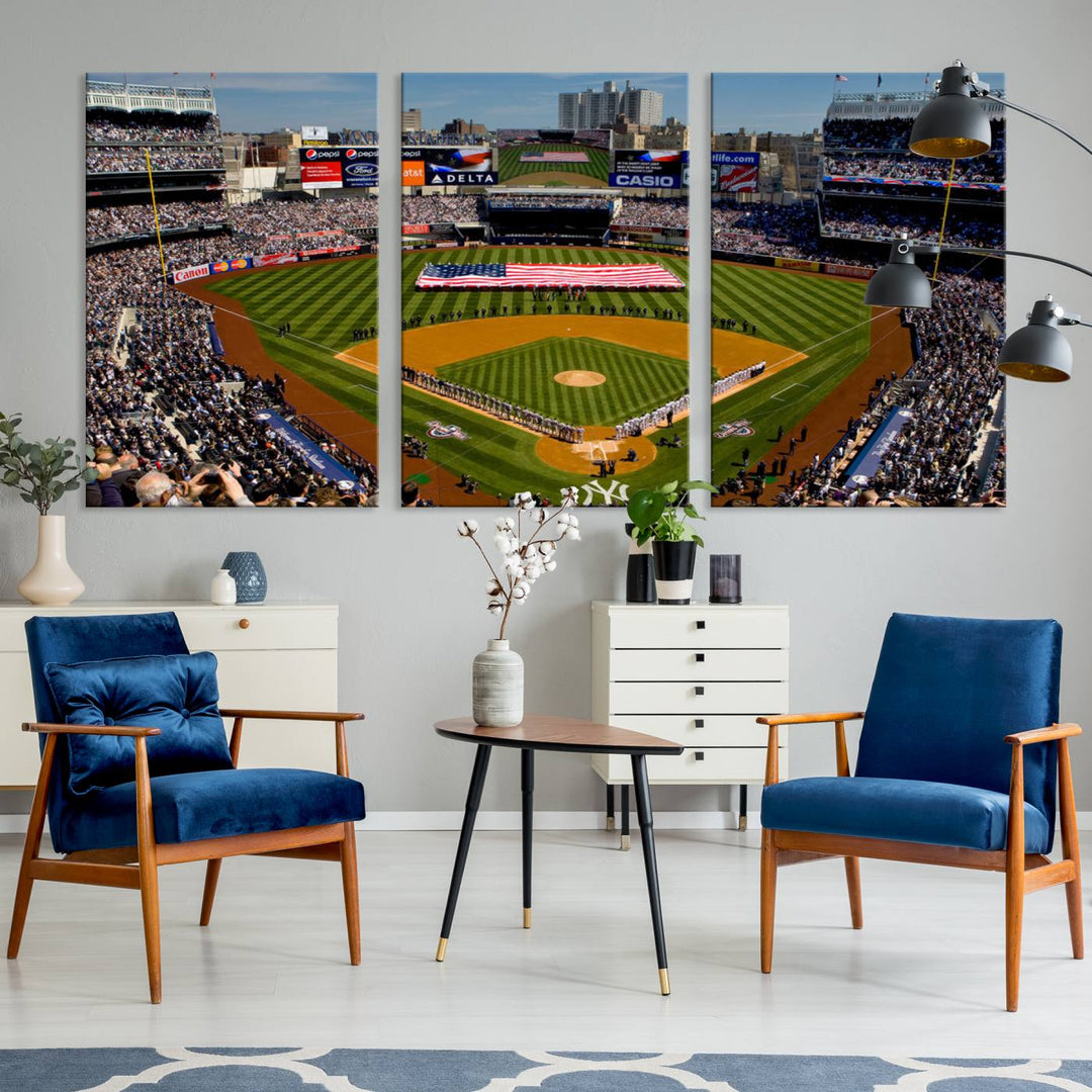 Yankee Stadium in New York Wall Art Canvas Print