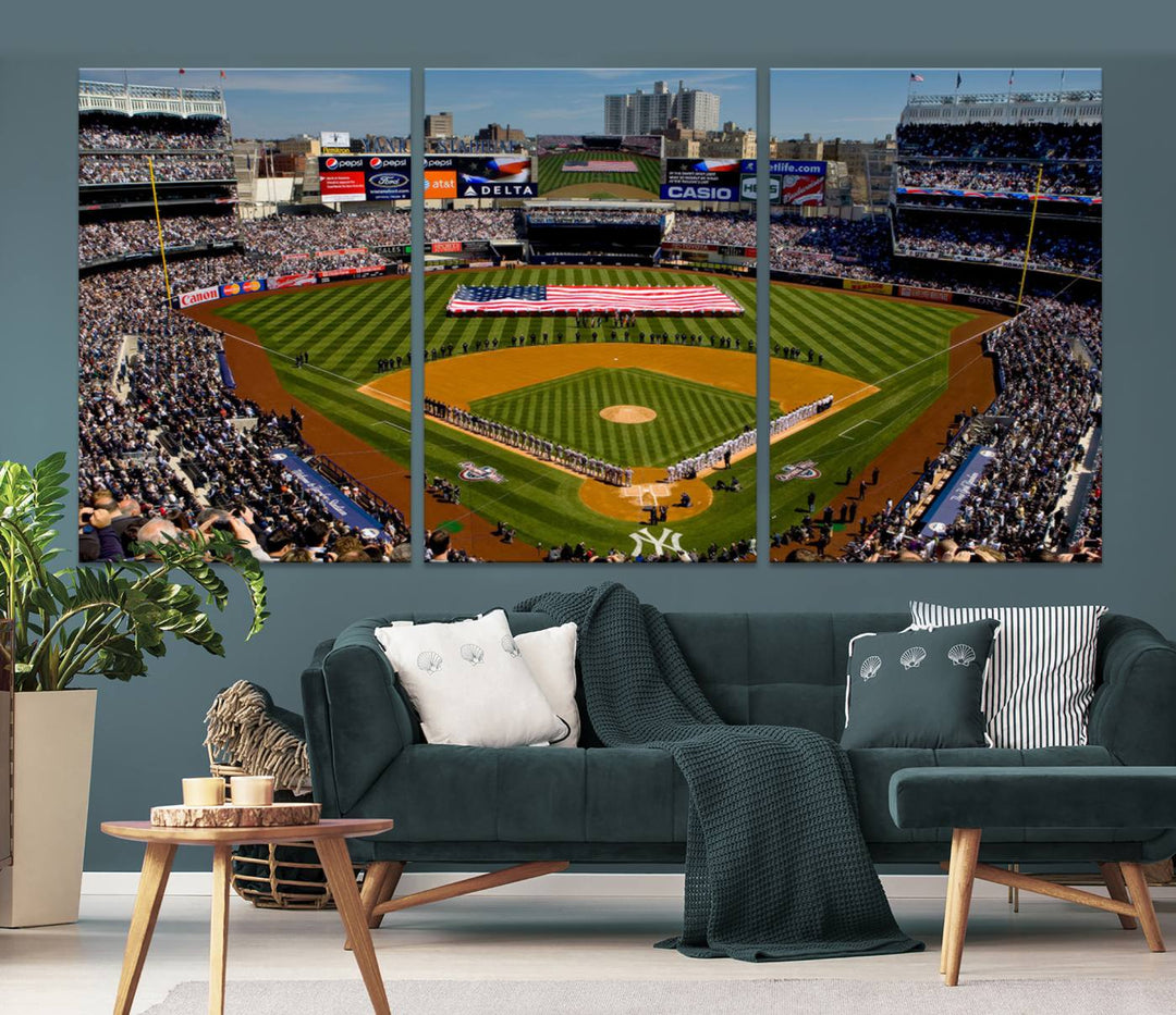 Yankee Stadium in New York Wall Art Canvas Print