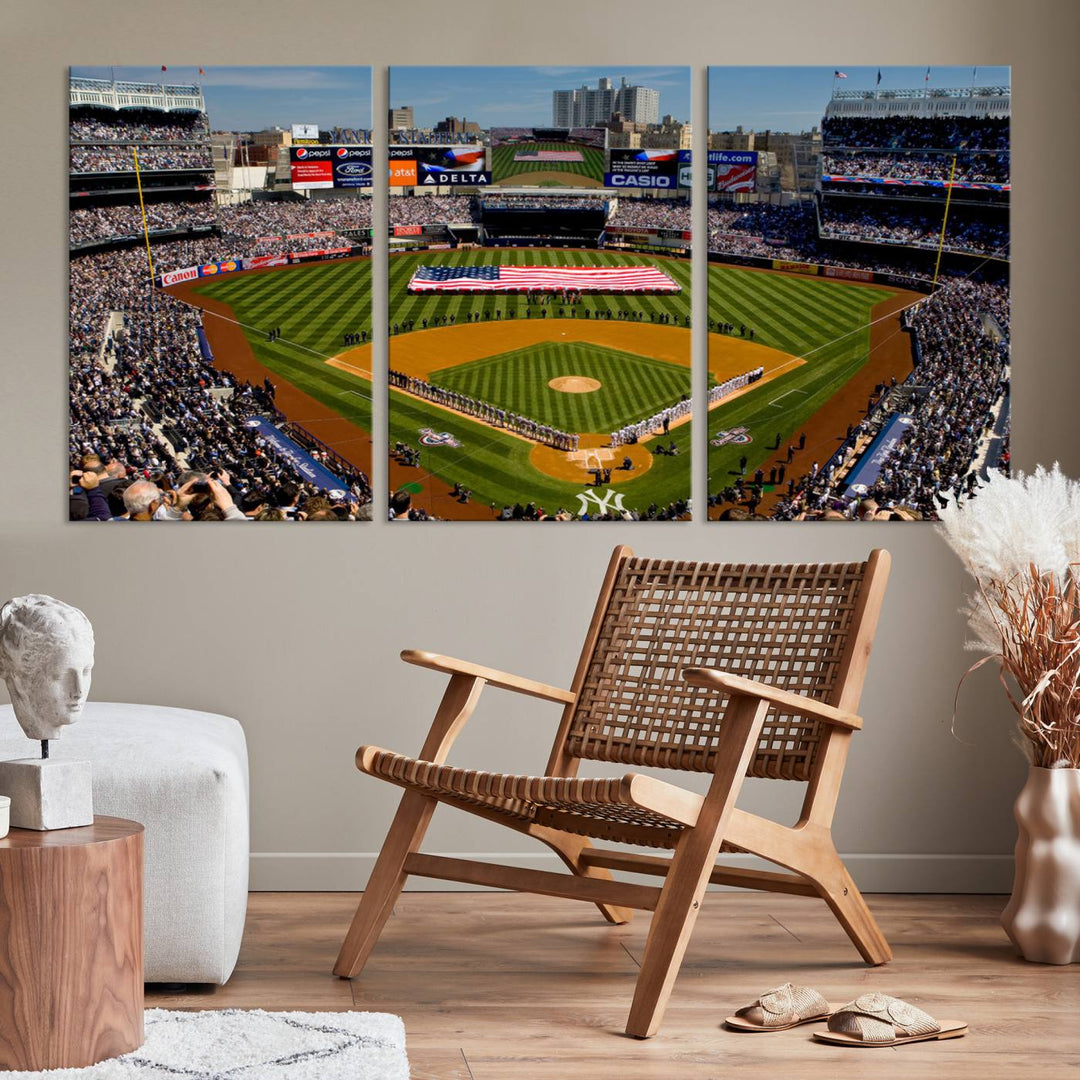 Yankee Stadium in New York Wall Art Canvas Print