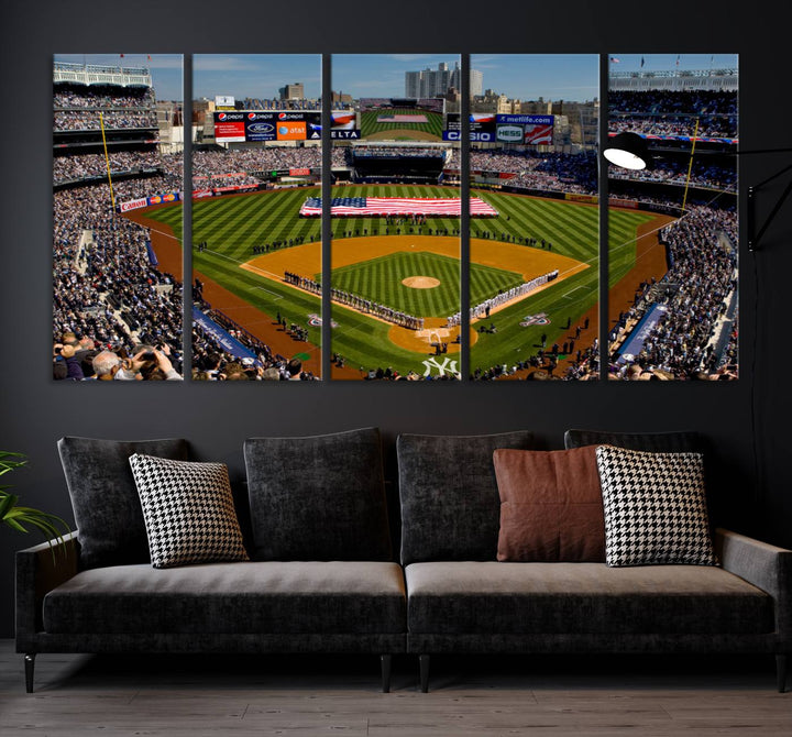 Yankee Stadium in New York Wall Art Canvas Print