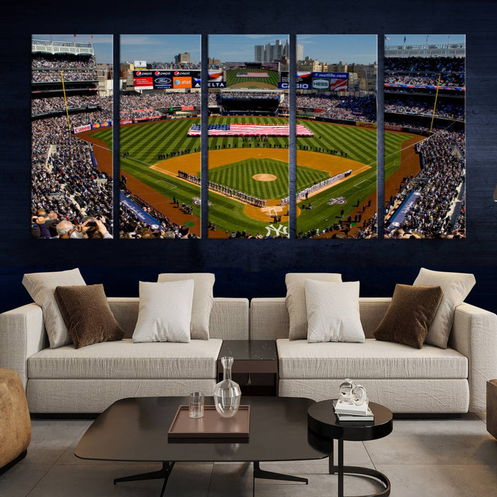 Yankee Stadium in New York Wall Art Canvas Print