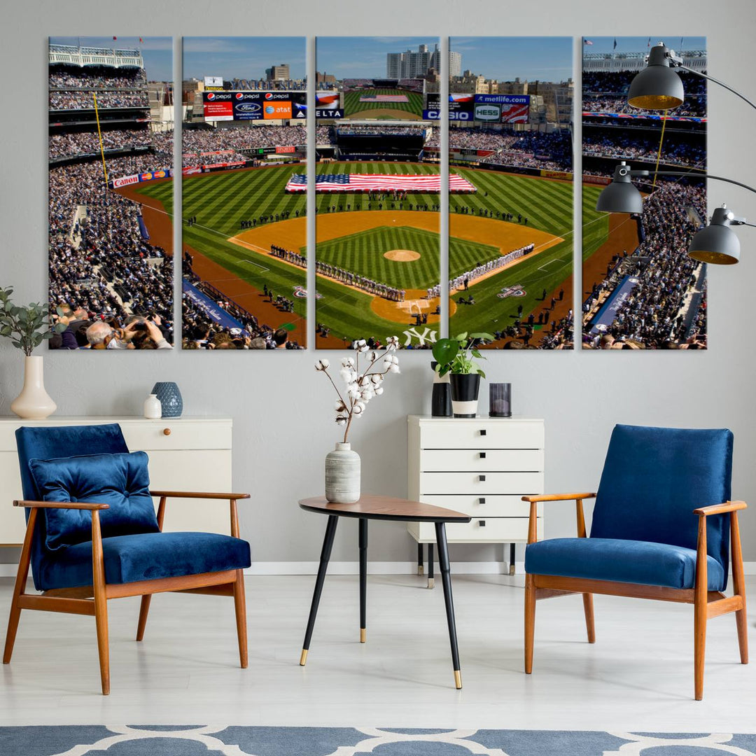 Yankee Stadium in New York Wall Art Canvas Print