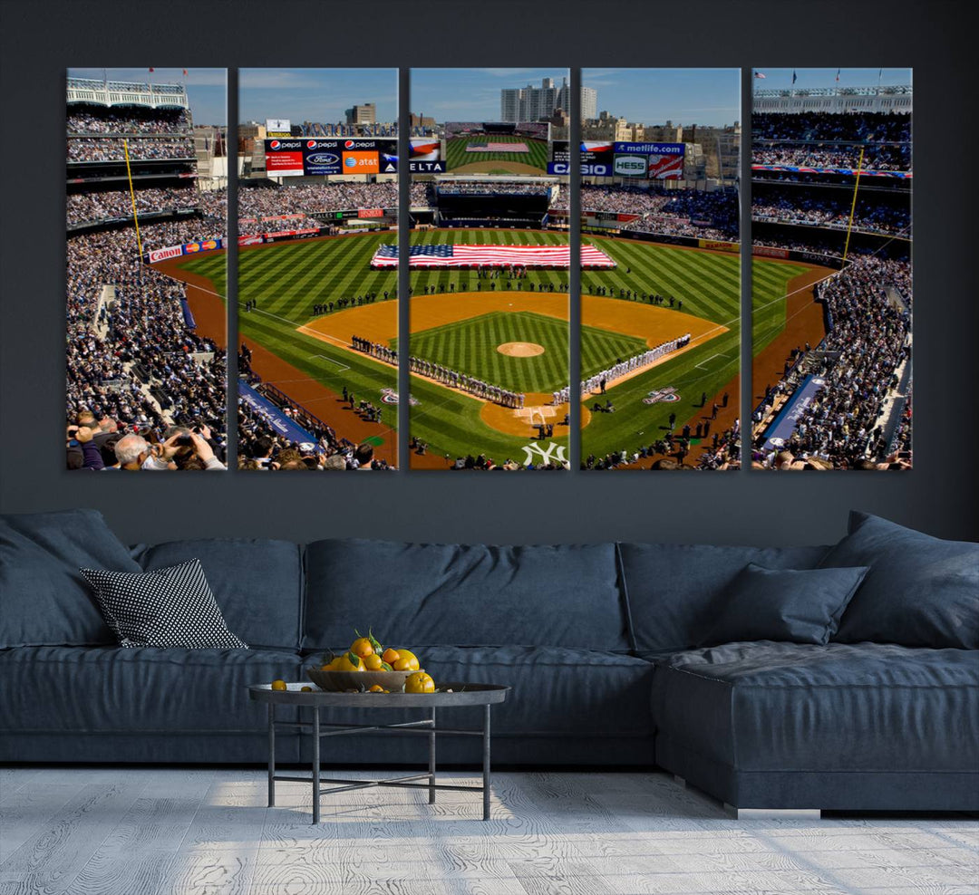 Yankee Stadium in New York Wall Art Canvas Print