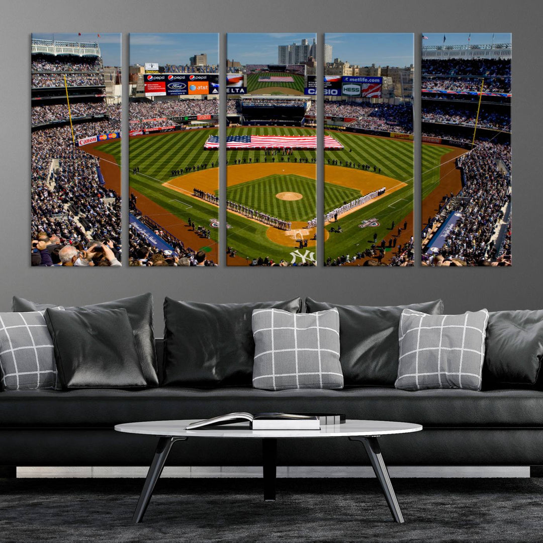 Yankee Stadium in New York Wall Art Canvas Print