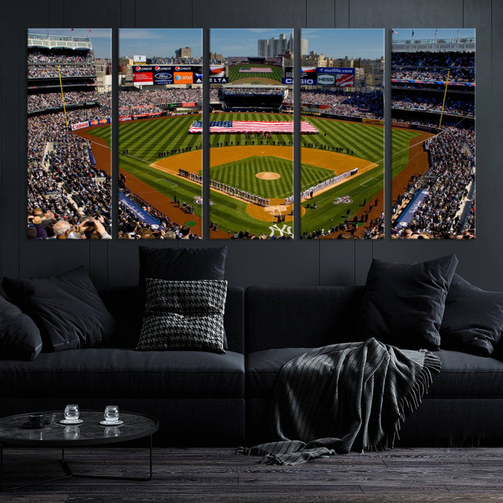 Yankee Stadium in New York Wall Art Canvas Print