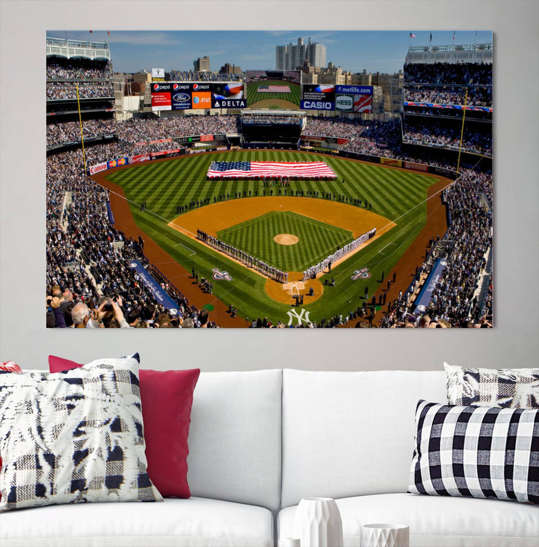 Yankee Stadium in New York Wall Art Canvas Print