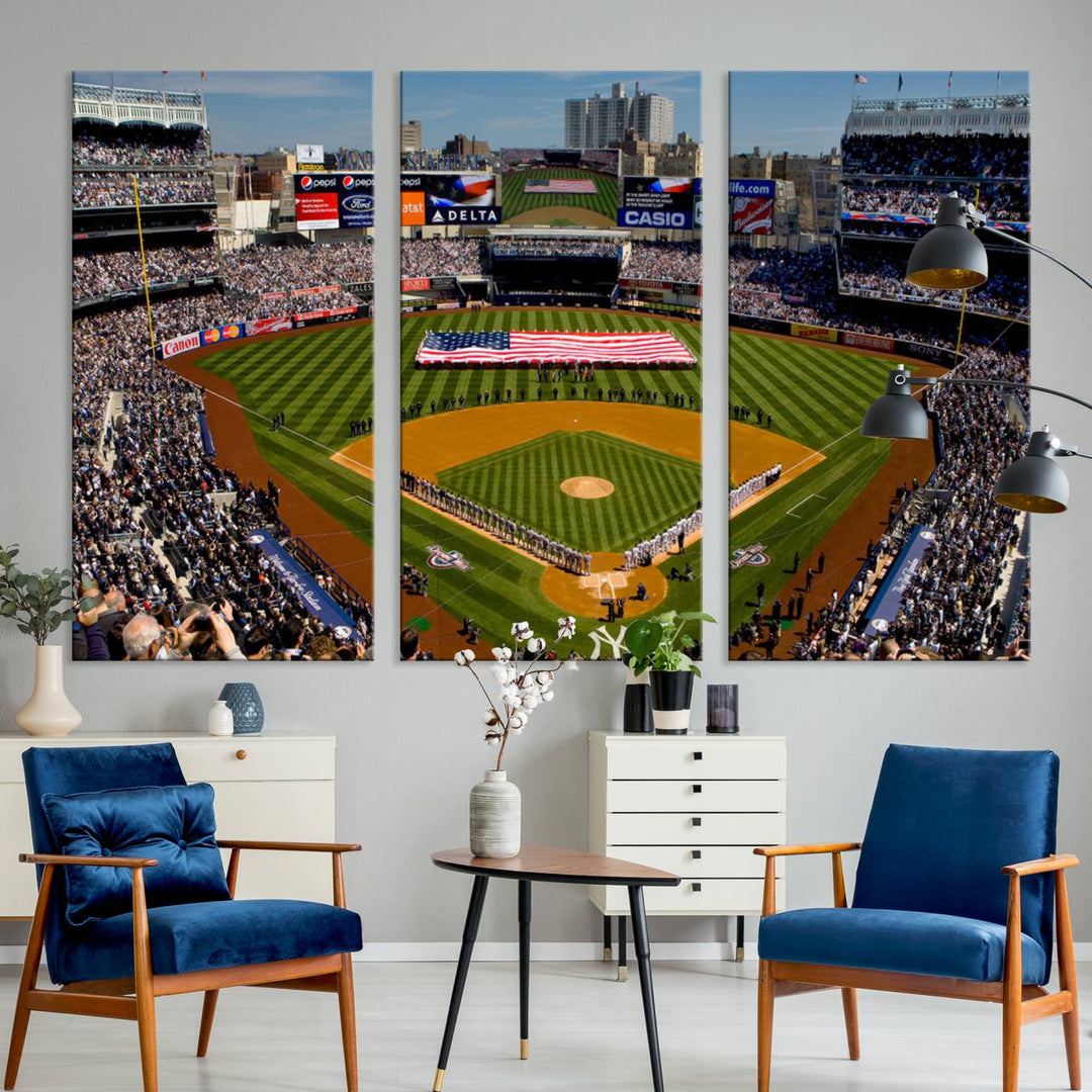 Yankee Stadium in New York Wall Art Canvas Print