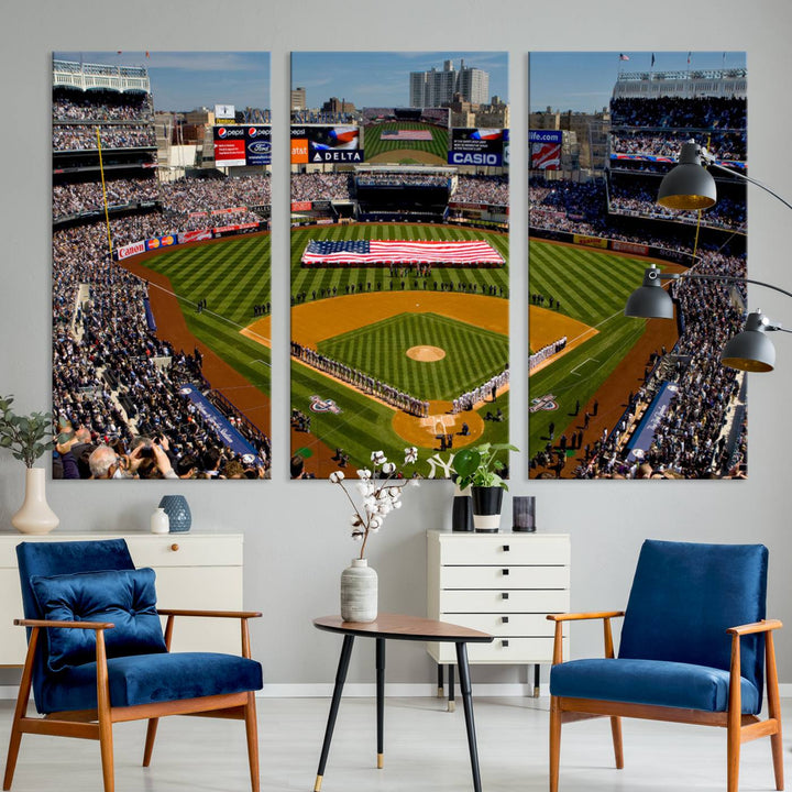 Yankee Stadium in New York Wall Art Canvas Print