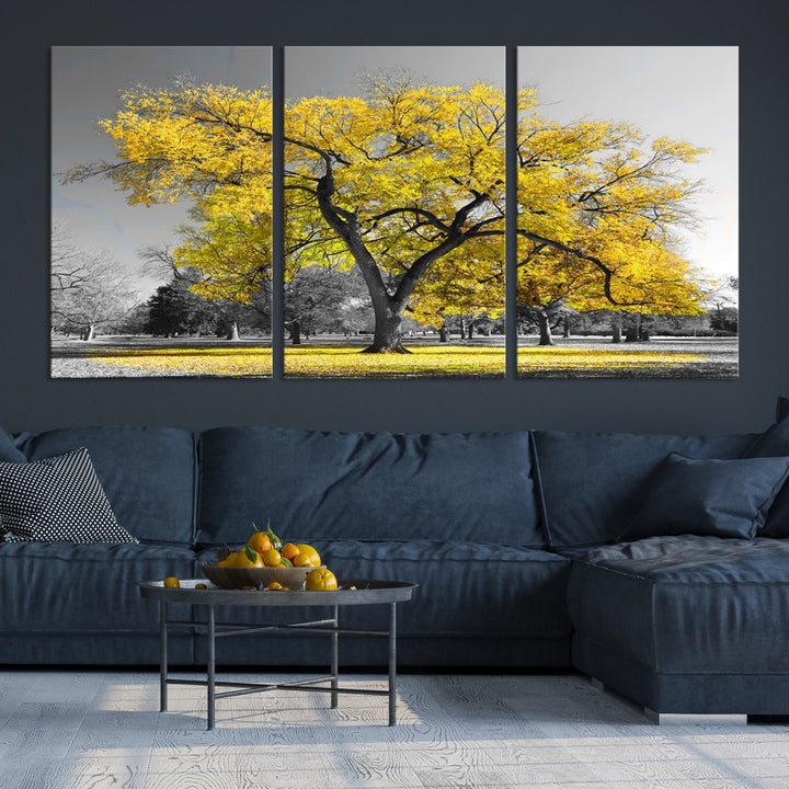 Yellow Tree Large Canvas Print Landscape Photo Wall Art Home Decoration