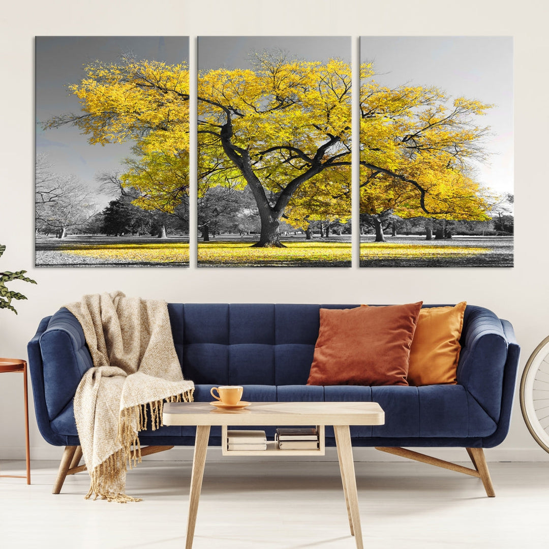 Yellow Tree Large Canvas Print Landscape Photo Wall Art Home Decoration