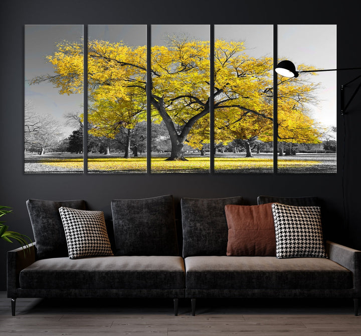 Yellow Tree Large Canvas Print Landscape Photo Wall Art Home Decoration